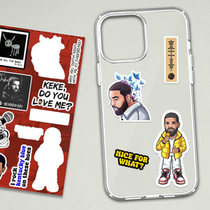 Drake mini sticker sheet waterproof vinyl decal for laptop, bike, car & bottle