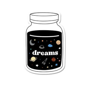 Dreams Sticker waterproof vinyl decal for laptop, bike, car & bottle