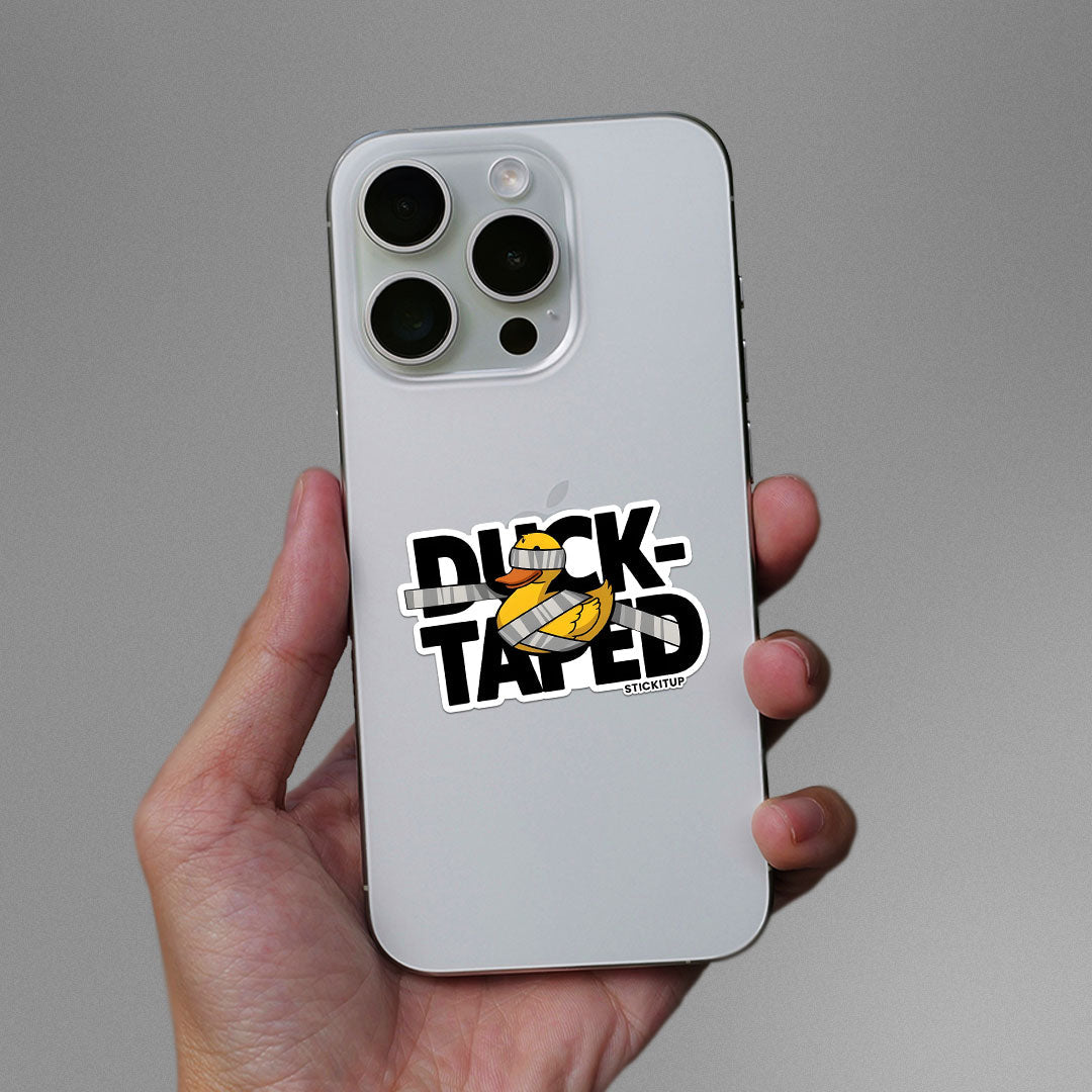 DUCK TAPE Sticker waterproof vinyl decal for laptop, bike, car & bottle
