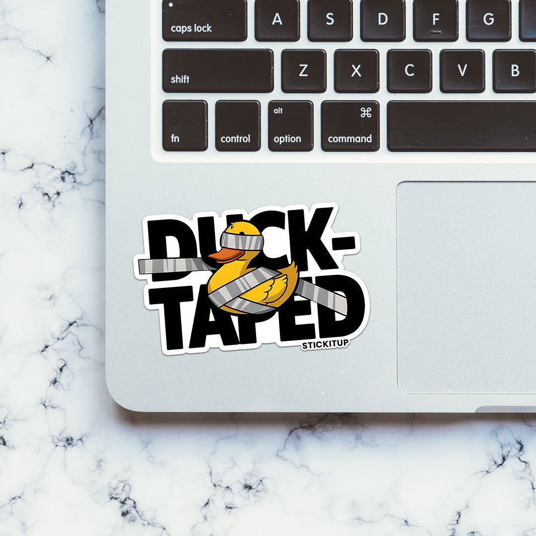 DUCK TAPE Sticker waterproof vinyl decal for laptop, bike, car & bottle
