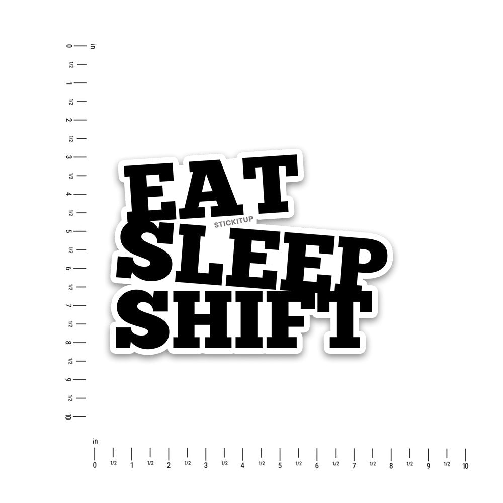 eat sleep Bumper Sticker waterproof vinyl decal for laptop, bike, car & bottle