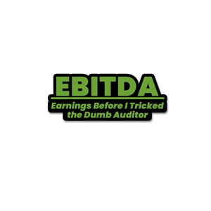 Ebitda Sticker waterproof vinyl decal for laptop, bike, car & bottle