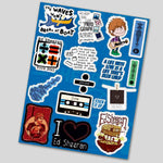 ED SHEERAN mini sticker sheet waterproof vinyl decal for laptop, bike, car & bottle