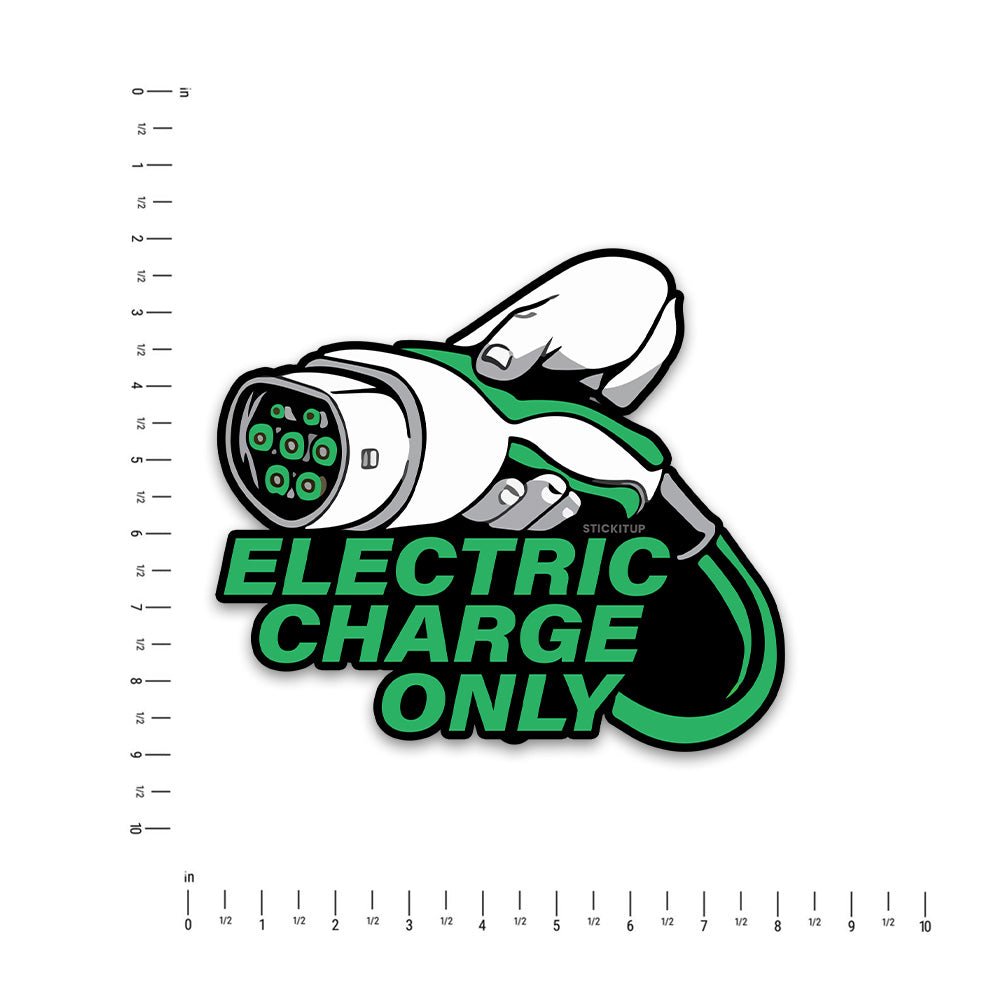 Electric Charge Bumper Sticker waterproof vinyl decal for laptop, bike, car & bottle
