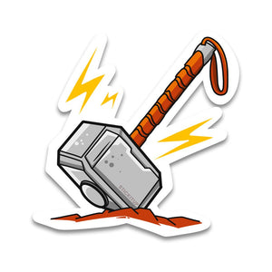 Electric Hammer Bumper Sticker waterproof vinyl decal for laptop, bike, car & bottle