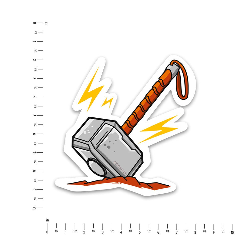 Electric Hammer Bumper Sticker waterproof vinyl decal for laptop, bike, car & bottle