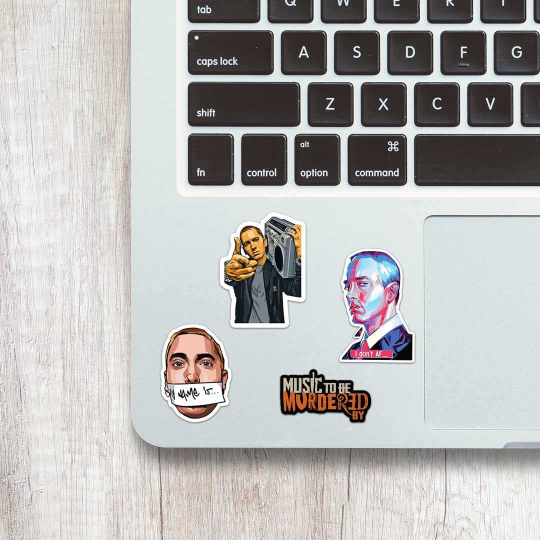 Eminem mini sticker sheet waterproof vinyl decal for laptop, bike, car & bottle