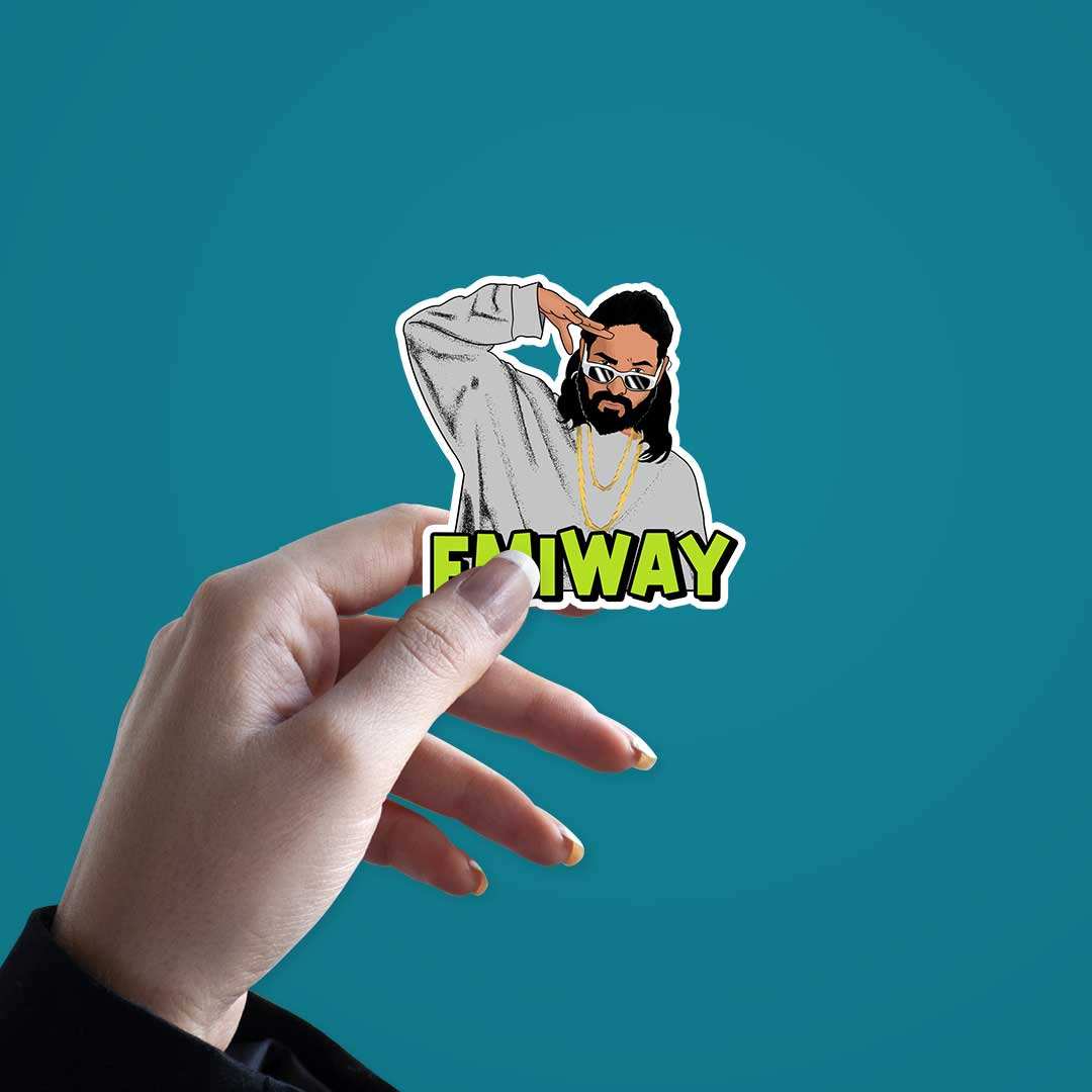 Emiway Sticker waterproof vinyl decal for laptop, bike, car & bottle