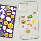Emojies Mini Stickers Sheet waterproof vinyl decal for laptop, bike, car & bottle