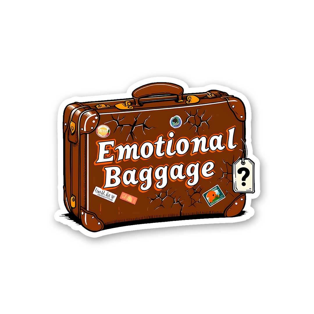 Emotional Baggage Sticker waterproof vinyl decal for laptop, bike, car & bottle
