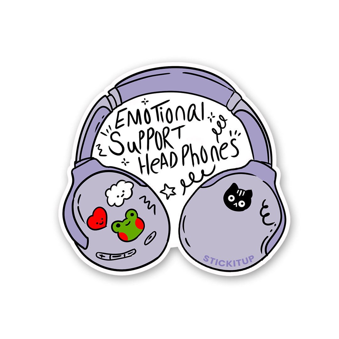 Emotional Support Sticker waterproof vinyl decal for laptop, bike, car & bottle