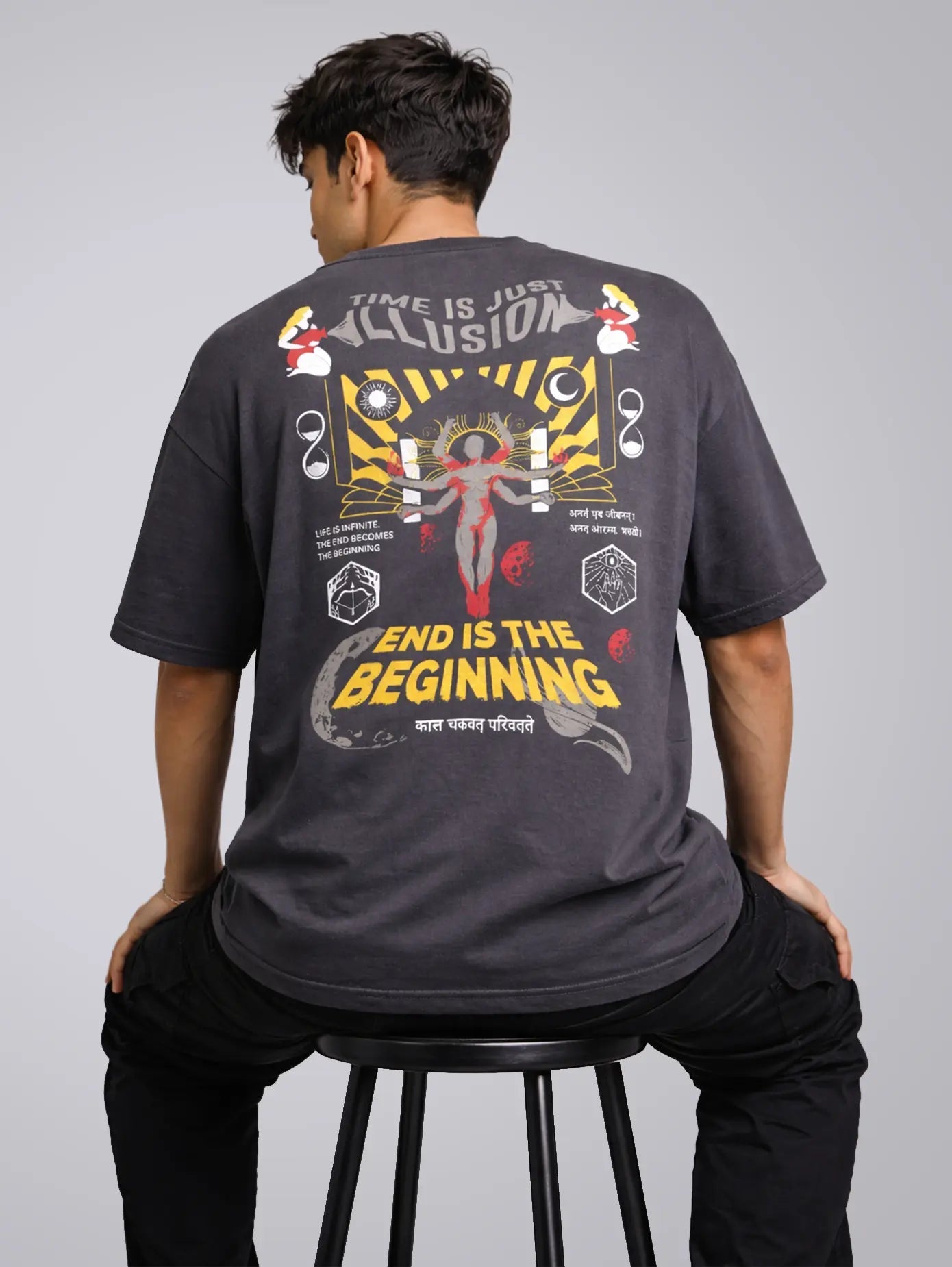 END IS THE BEGINNING OVERSIZED T-SHIRT - Premium oversized clothing by STICK IT UP