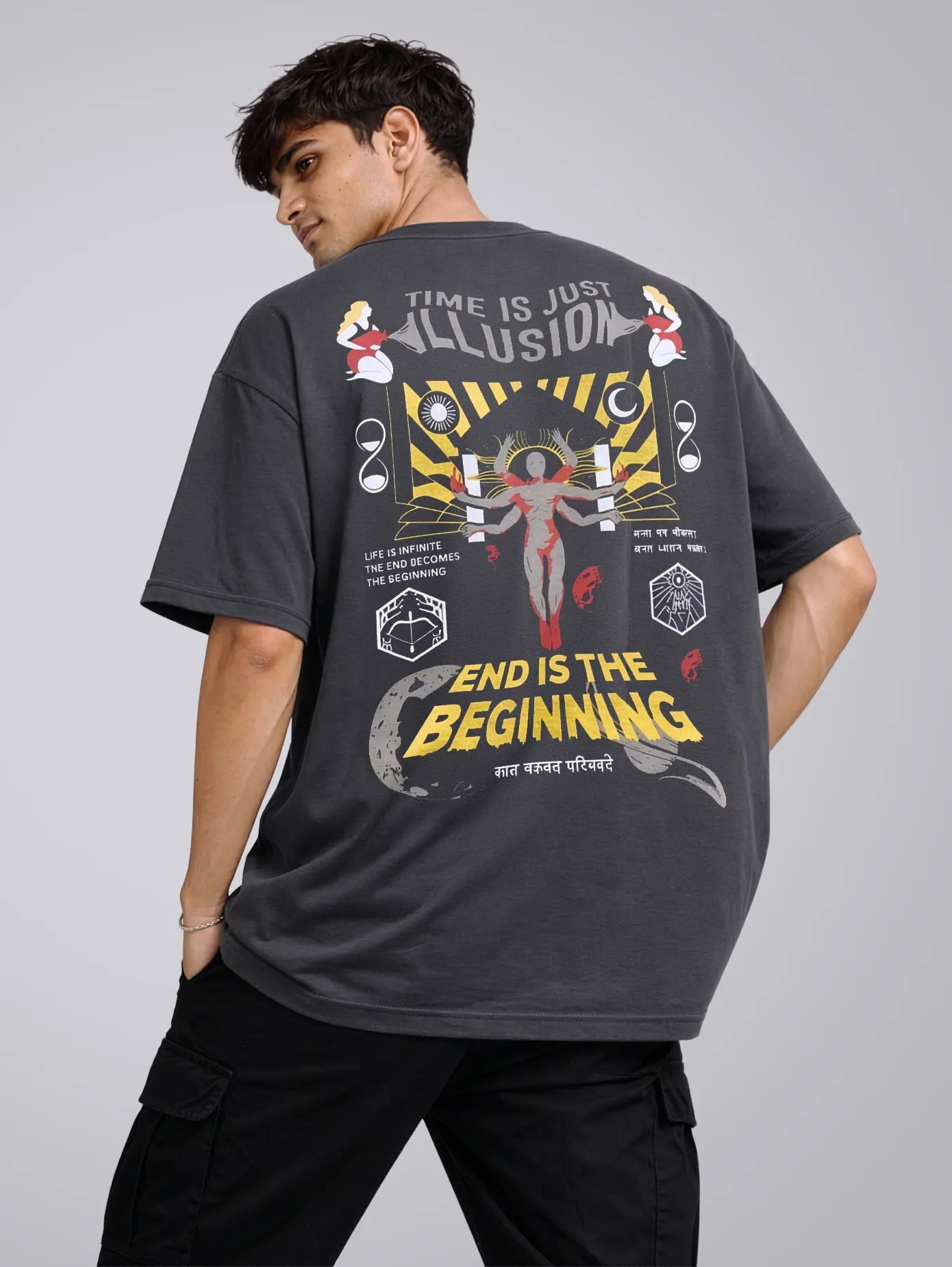 END IS THE BEGINNING OVERSIZED T-SHIRT - Premium oversized clothing by STICK IT UP