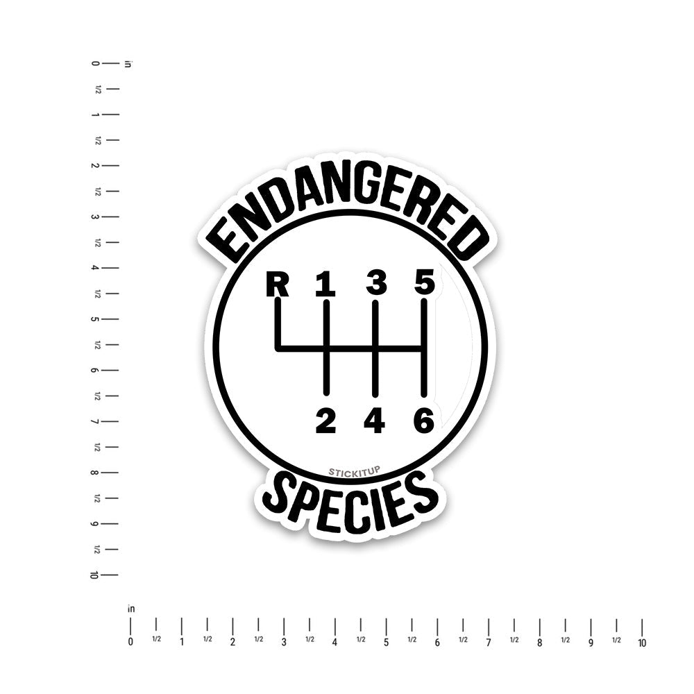 Endangered Bumper Sticker waterproof vinyl decal for laptop, bike, car & bottle