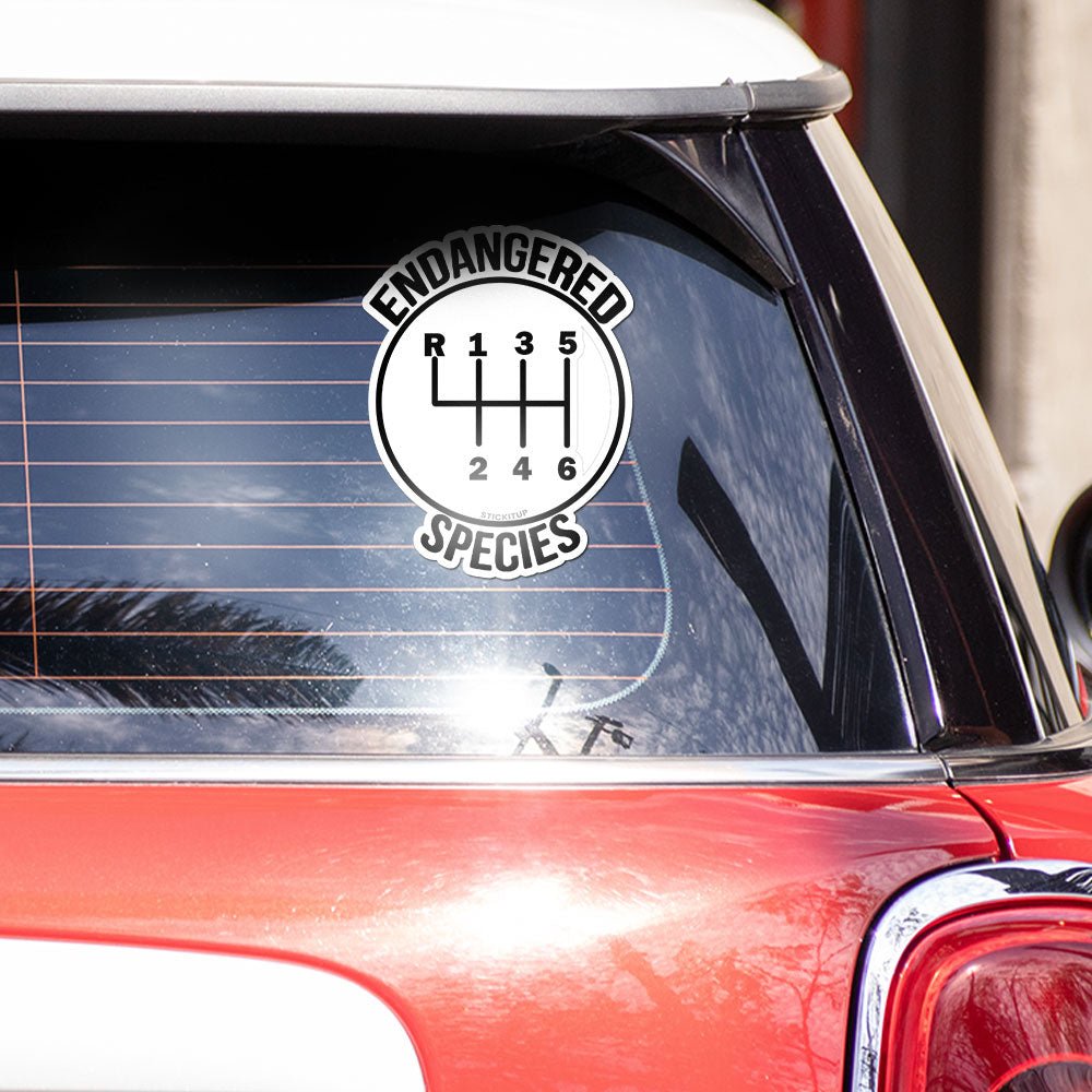 Endangered Bumper Sticker waterproof vinyl decal for laptop, bike, car & bottle