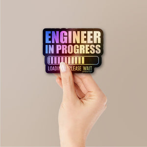 Engineer On Duty Holographic Stickers waterproof vinyl decal for laptop, bike, car & bottle