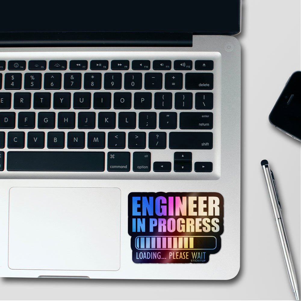 Engineer On Duty Holographic Stickers waterproof vinyl decal for laptop, bike, car & bottle