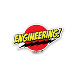Engineering Sticker waterproof vinyl decal for laptop, bike, car & bottle