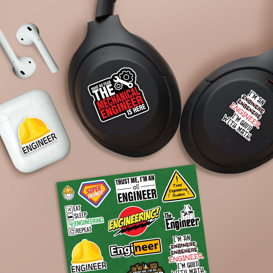 Buy Engineering Sticker Sheet Online | Premium Waterproof Vinyl | STICK ...