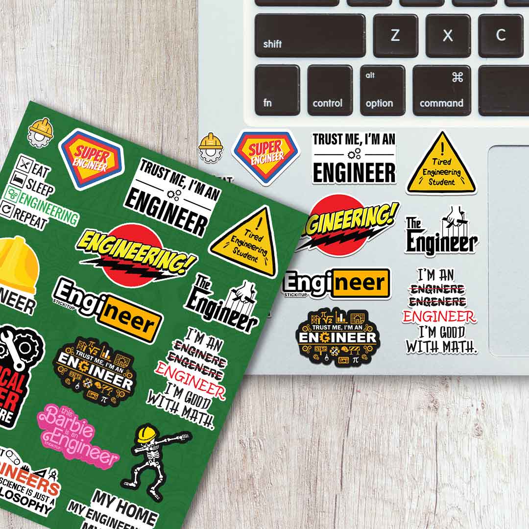 Buy Engineering Sticker Sheet Online | Premium Waterproof Vinyl | STICK ...