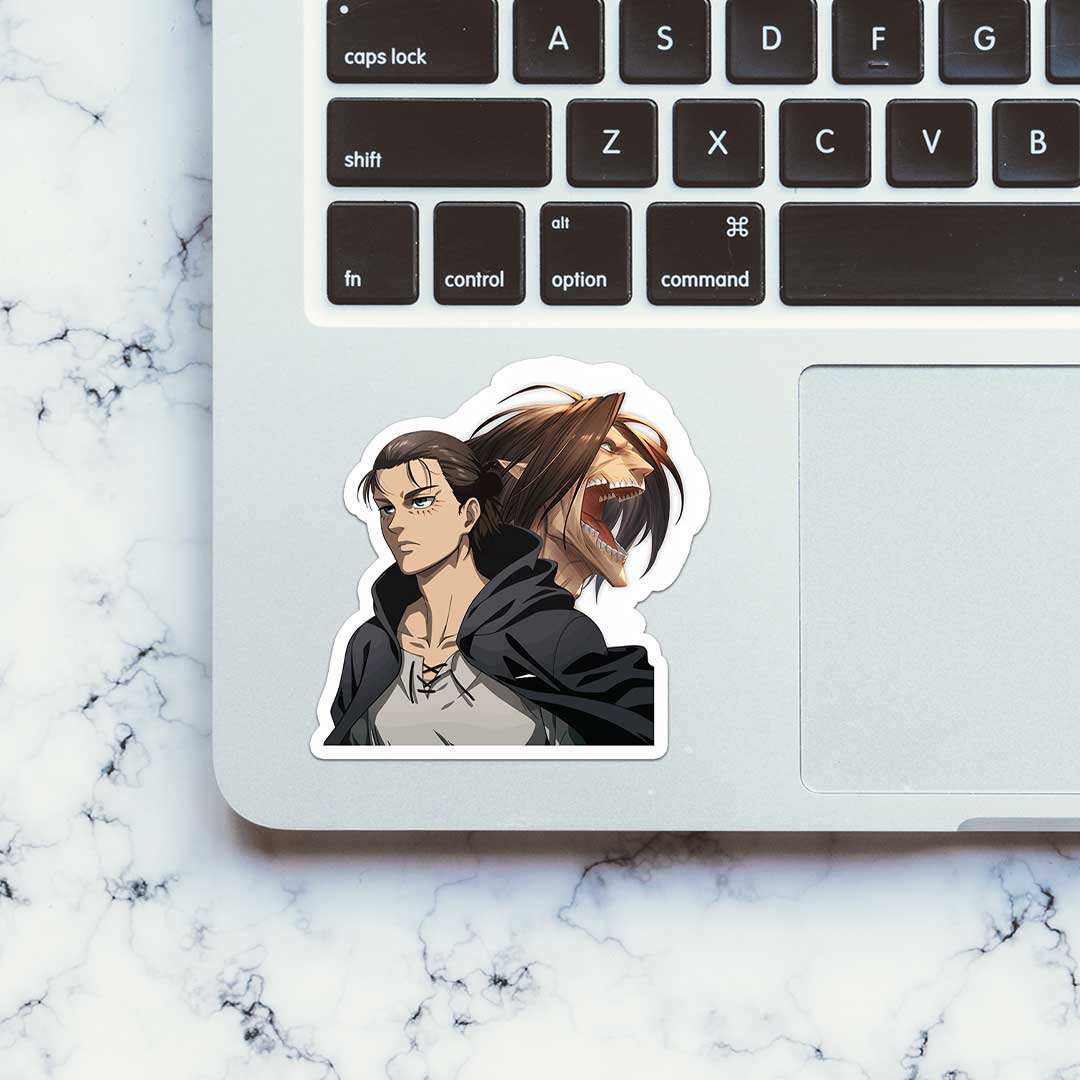 Eren Sticker waterproof vinyl decal for laptop, bike, car & bottle