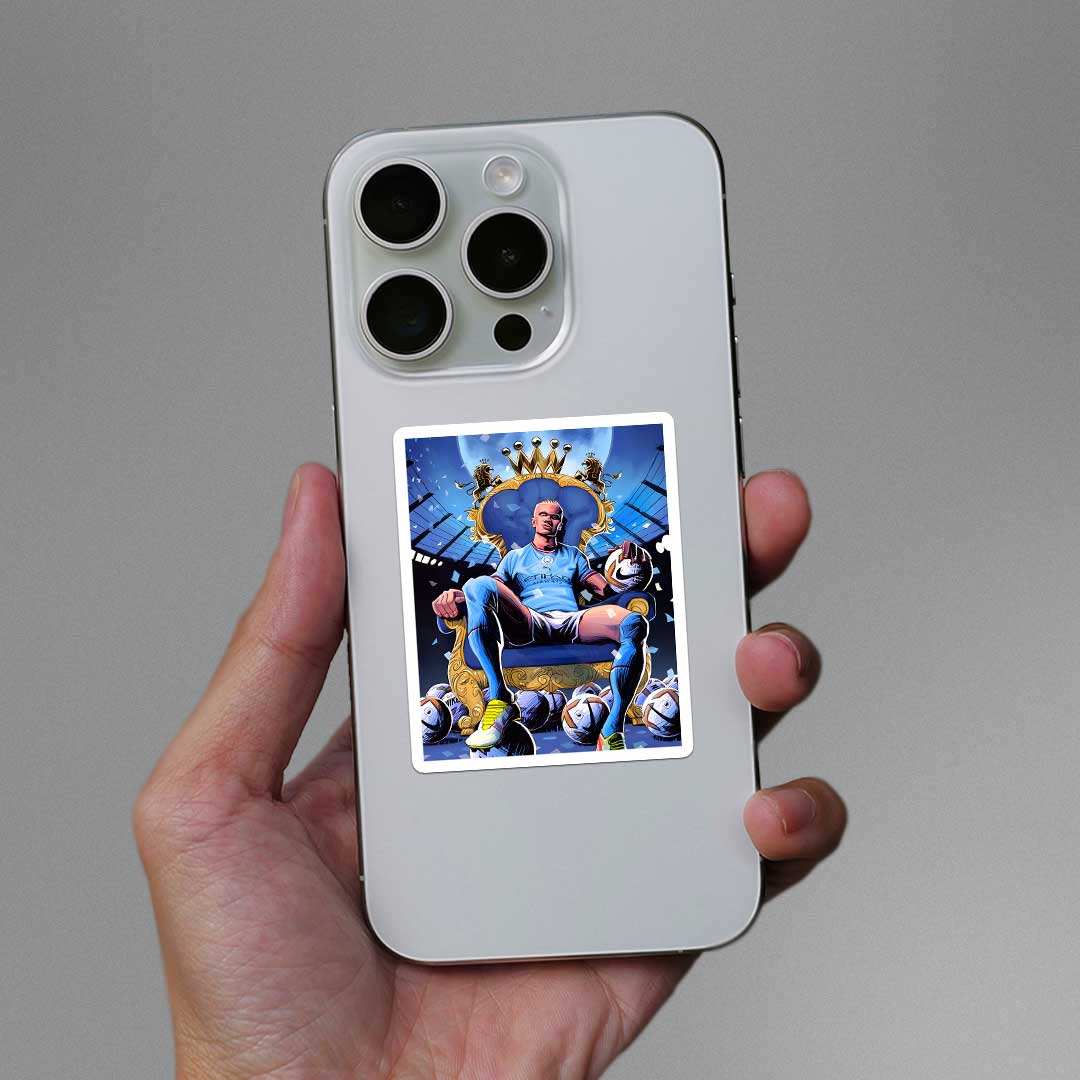Erling Haaland Sticker waterproof vinyl decal for laptop, bike, car & bottle