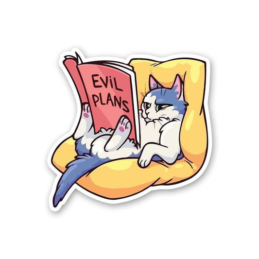 Evil Plans Sticker - STICK IT UP