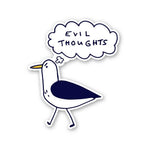 Evil Thoughts Sticker waterproof vinyl decal for laptop, bike, car & bottle