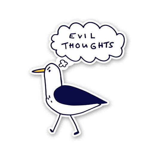 Evil Thoughts Sticker - STICK IT UP