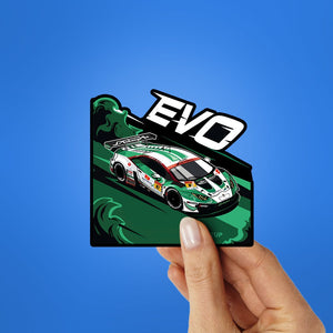 EVO Sticker waterproof vinyl decal for laptop, bike, car & bottle
