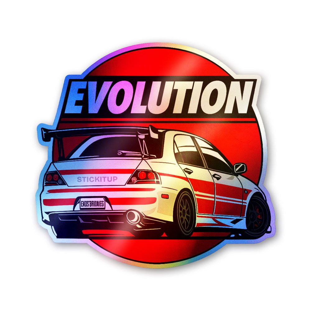 Evolution Red Racer Holographic Stickers - Holographic stickers | STICK IT UP