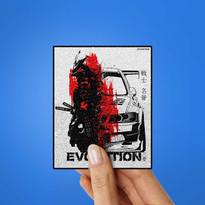 Evolution Samurai Car Splash Glitter Sticker - Glitter Stickers | STICK IT UP