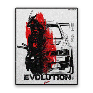 Evolution Samurai Car Splash Glitter Sticker - Glitter Stickers | STICK IT UP