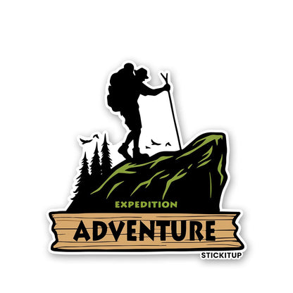 Expedition Adventure Sticker waterproof vinyl decal for laptop, bike, car & bottle