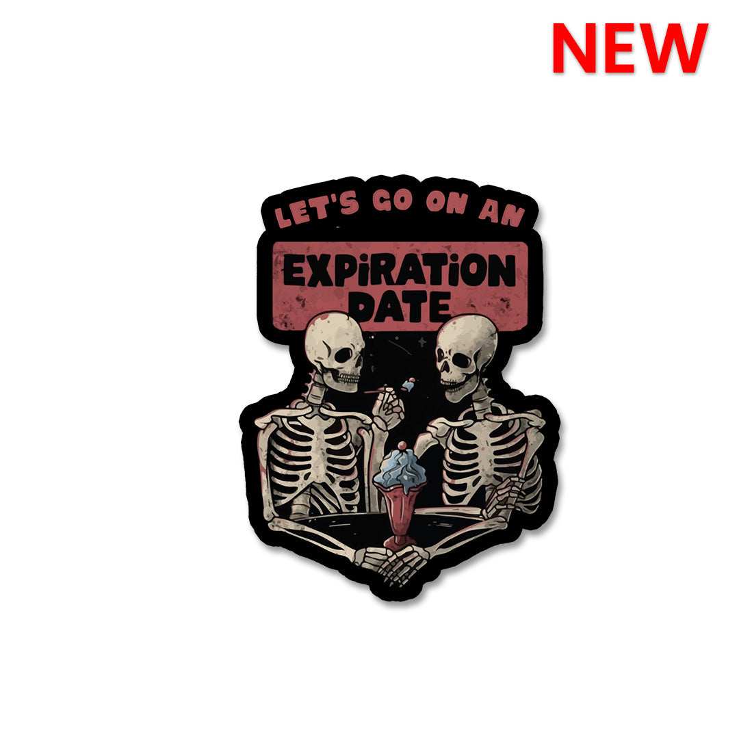 Expirtion Date Sticker waterproof vinyl decal for laptop, bike, car & bottle