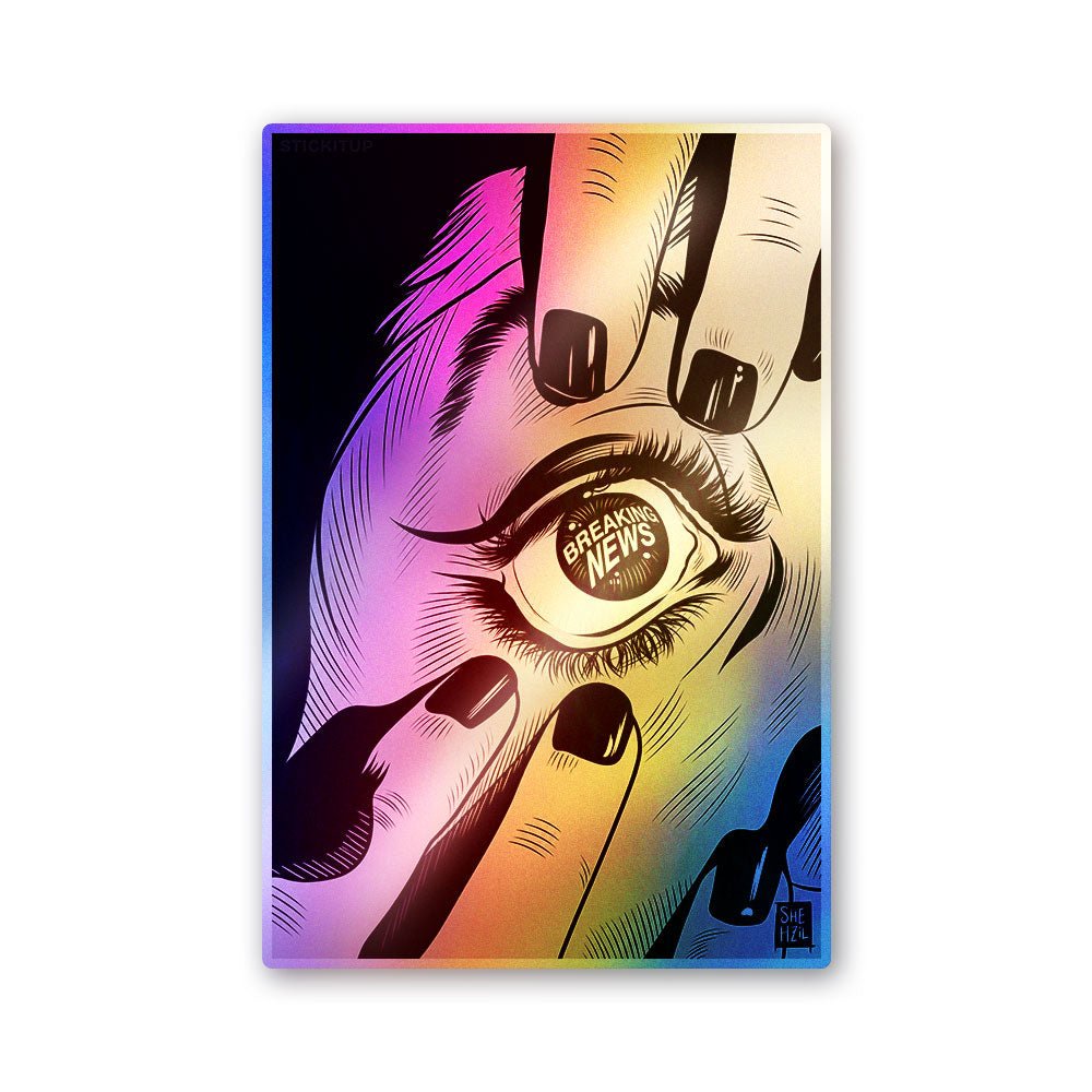 Eye Sketch Surreal Holographic Stickers - Holographic stickers | STICK IT UP