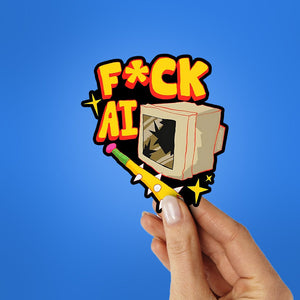 F Ck Ai Sticker waterproof vinyl decal for laptop, bike, car & bottle