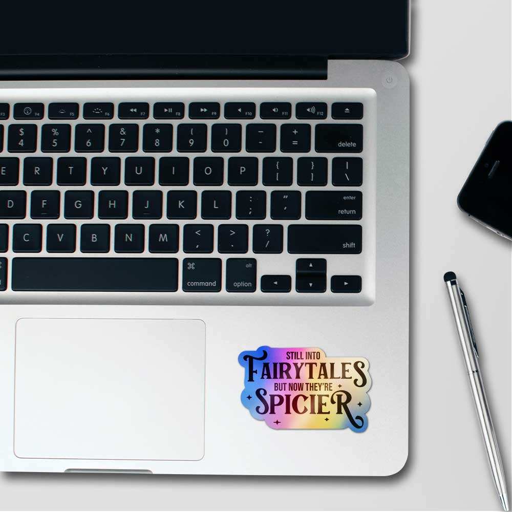 Fairytales Spicier Holographic Sticker waterproof vinyl decal for laptop, bike, car & bottle