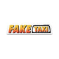 Fake Taxi Bumper Sticker waterproof vinyl decal for laptop, bike, car & bottle