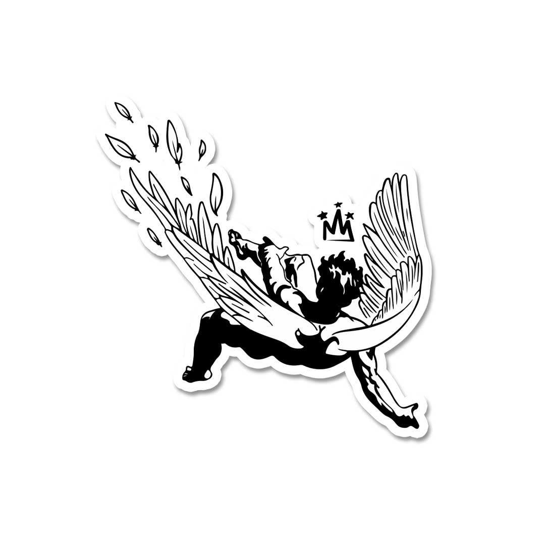 Fallen Angel Sticker waterproof vinyl decal for laptop, bike, car & bottle