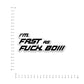 Fast as fuck Bumper Sticker waterproof vinyl decal for laptop, bike, car & bottle