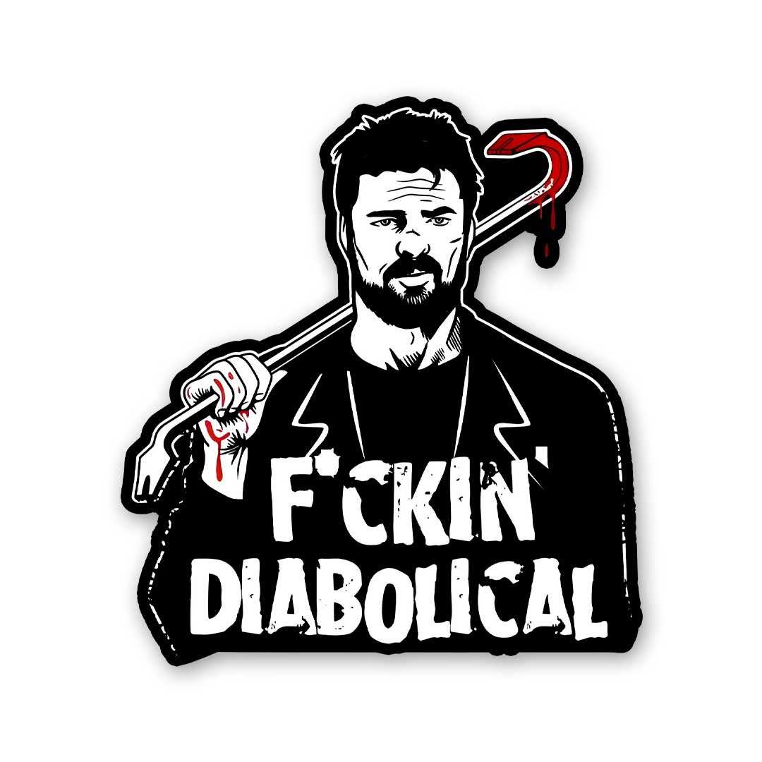 Fckin Diabolical Sticker waterproof vinyl decal for laptop, bike, car & bottle