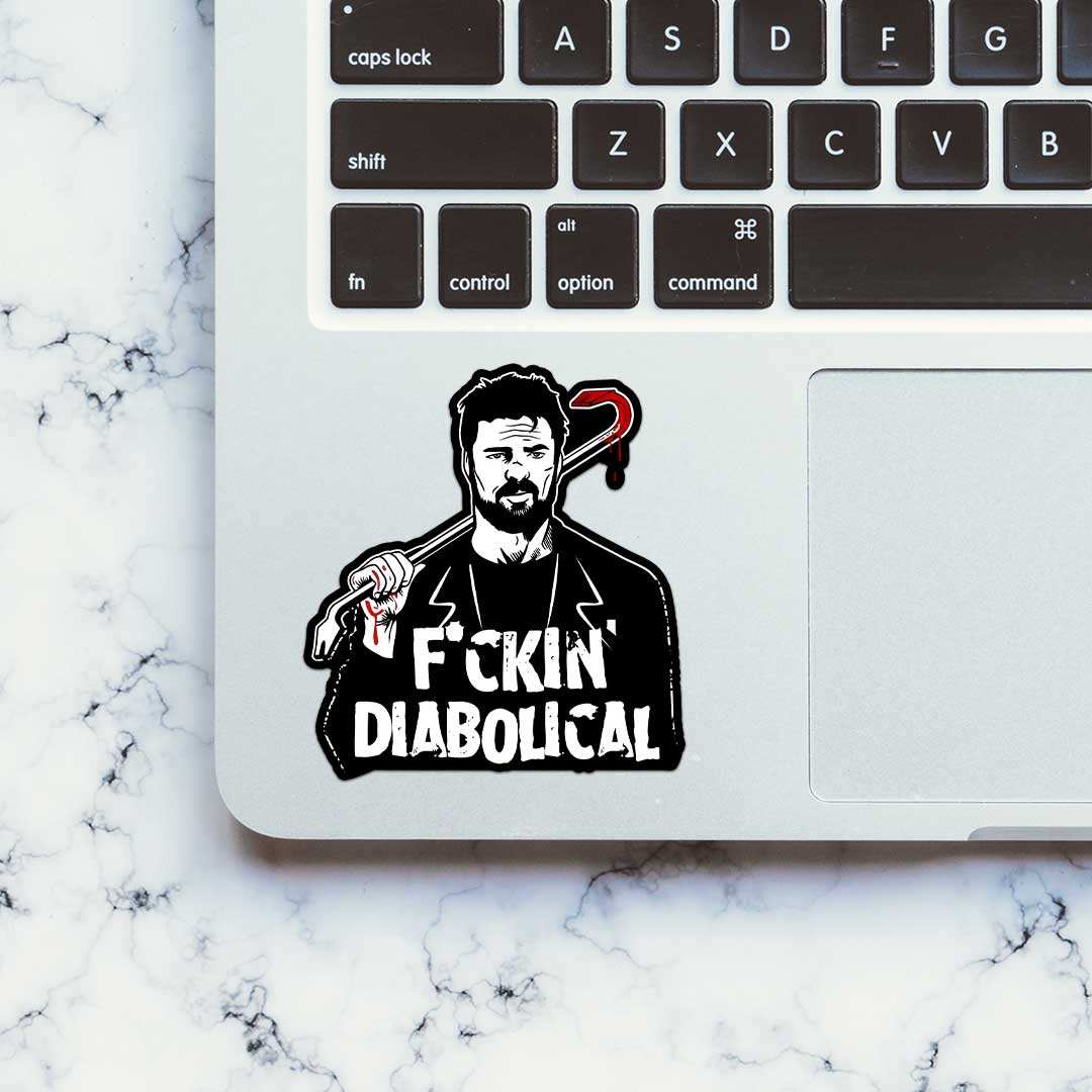 Fckin Diabolical Sticker waterproof vinyl decal for laptop, bike, car & bottle