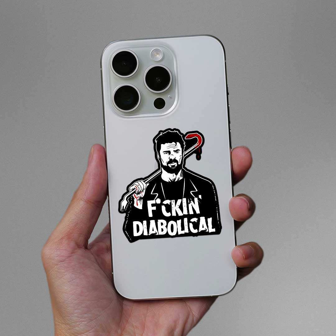 Fckin Diabolical Sticker waterproof vinyl decal for laptop, bike, car & bottle