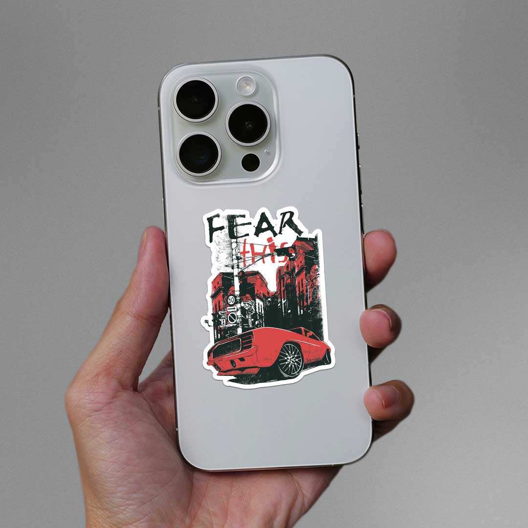 Fear This Sticker waterproof vinyl decal for laptop, bike, car & bottle