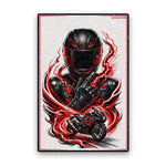 Fiery Flame Moto Rider Glitter Sticker - Glitter Stickers | STICK IT UP