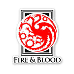 Fire and Blood Sticker - Stickers | STICK IT UP