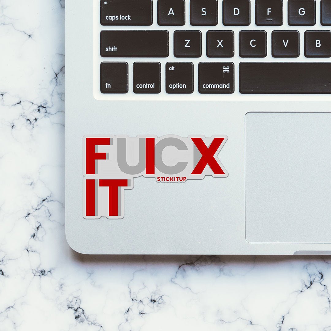 Fix It Sticker waterproof vinyl decal for laptop, bike, car & bottle