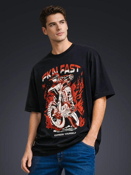 FKN FAST OVERSIZED T - SHIRT - STICK IT UP