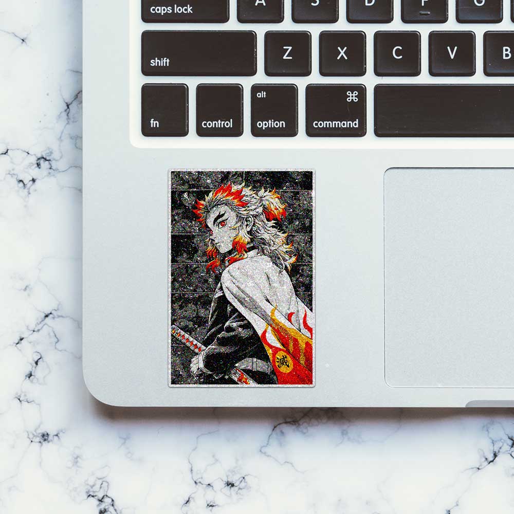 Flame Haired Warrior Glitter Sticker - Glitter Stickers | STICK IT UP